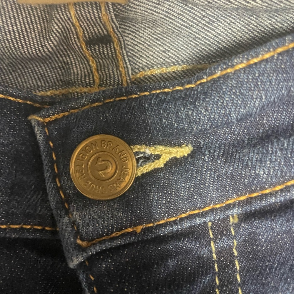 True Religion Casey Low Rise Super Skinny Stretch Dark Blue Denim Women's 28 - Picture 8 of 12